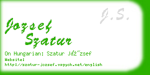 jozsef szatur business card